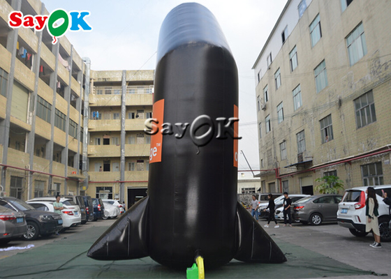 Inflatable Start Line สีดำ PVC Tarpaulin ซุ้มประตูทางเข้าพองสำหรับ Park Supermarket