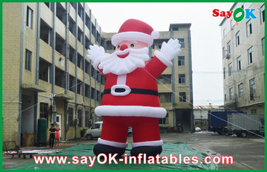 ยักษ์กลางแจ้ง Inflatable วันหยุดตกแต่ง Inflatables ซานตาคลอสสำหรับ Chrismas