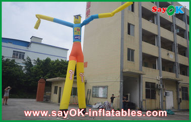 Air Dancing Man 7m High Heavy Duty Inflatable Air Dancer Man พร้อมโลโก้ที่กำหนดเองสำหรับการส่งเสริมการขาย