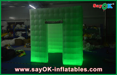 บูธภาพถ่ายทำให้พองได้ LED Lighting Air Inflatable, Inflatables ขนาดใหญ่เหตุการณ์แดง / เขียว