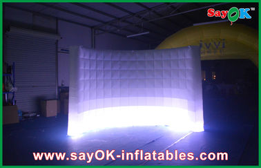 Photo Booth Backdrop Giant Curved Inflatable Photo Booth ตกแต่งงานปาร์ตี้งานแต่งงาน Led Inflatable Wall 3x1.5m