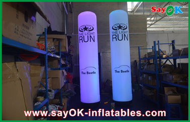 สีฟ้า / สีน้ำเงินเปลี่ยน LED Inflatable เสาสำหรับแสดงกลางแจ้ง
