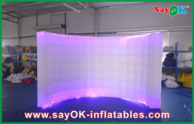 Led Photo Booth Inflatable Party ตกแต่งผนังอากาศ, ไฟโค้ง Photobooth พอง