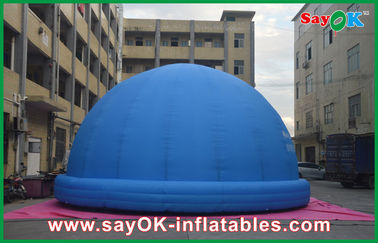 Blue Inflatable Planetarium เต็นท์การเรียนการสอนดาราศาสตร์ 3.2 ล้านสำหรับการดู 360 องศา