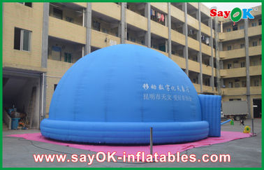 Blue Inflatable Planetarium เต็นท์การเรียนการสอนดาราศาสตร์ 3.2 ล้านสำหรับการดู 360 องศา