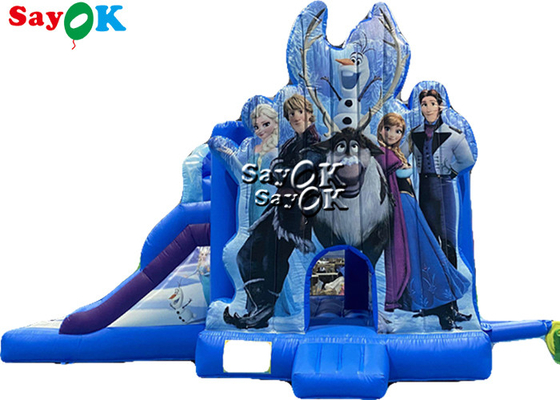 ธีมการพิมพ์ Ice Princess Inflatable Bounce Trampoline Slide Combo