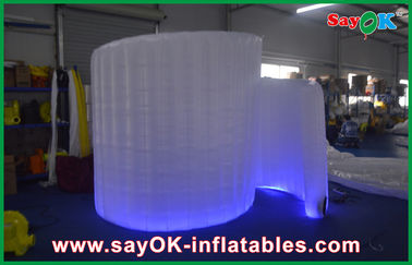 Photo Booth Led Light Blue Waterproof Inflatable Booth Oxford Cloth For Wedding