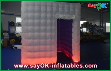 Photo Booth Decorations ไฟ LED สีสันสดใส Photo Booth Tent Inflatable สำหรับครอบครัว