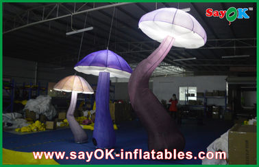 ที่น่าสนใจ 3m Inflatable เห็ดไฟ LED 190T ไนล่อนสำหรับหมั้น