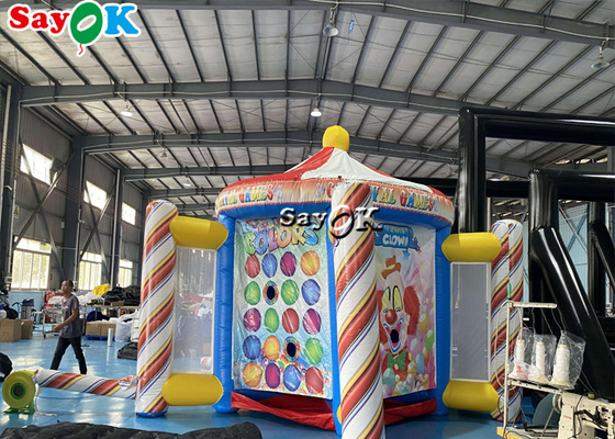 เกมสนามหญ้าทำให้พอง Tarpalin เกมกีฬาแบบโต้ตอบ Bar Fence Theme Party Inflatable Carnival Game Booth