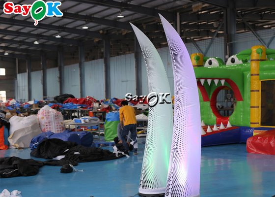 2.5m Multicolor Inflatable Lighting ตกแต่ง LED Ivory สำหรับตกแต่งงานแต่งงาน