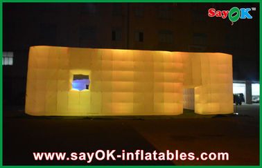 ไนต์คลับเป่าลม OEM Led Cube Giant Inflatable Air Tent สำหรับงานแสดงสินค้า 14 X 14 ม