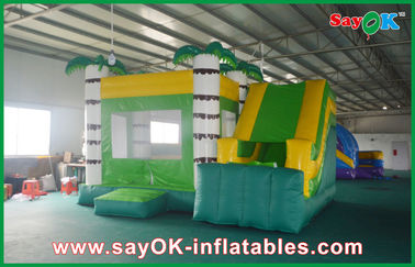 บ้านตีกลับสำหรับเด็กในเชิงพาณิชย์พร้อมสไลด์ Inflables Water Combo Bouncy Jump Castle