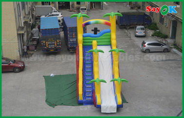 โปรโมชั่นสไลด์ขนาดใหญ่แบบอัดลม Custom Double Giant Bouncy Slide Jump และสไลด์น้ําแบบอัดลม