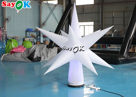0.25 มม. PVC แขวน Inflatable LED Star สำหรับตกแต่งงานปาร์ตี้