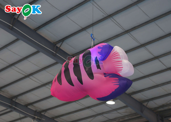 Big Oxford LED Inflatable Flying Fish สำหรับสวนสนุก