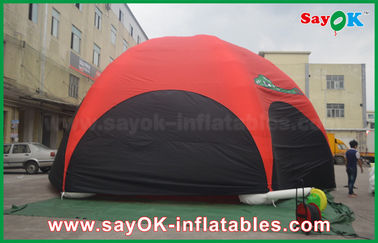 Air Tent Camping DIA 10m Outdoor พิมพ์เต็นท์แมงมุมเป่าลมพร้อมพิมพ์ผนังสี่ด้าน