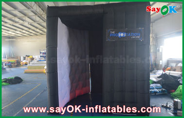Photo Booth Props Black Arc Shape Inflatable Photo Booth Enclosure ขายส่ง Photobooth พร้อมพิมพ์