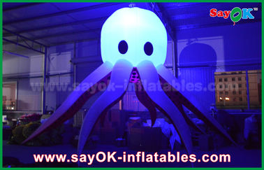 การตกแต่งแสงสว่างที่แตกต่างกันของสี Inflatable Inflatable Octopus ด้วยแสง Led
