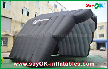Go Outdoors เต็นท์เป่าลม 8m PVC Coat Inflatable Air Tent Stage Cover Dome Tent For Show Black Color