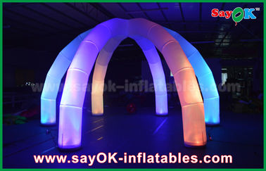 ซุ้มประตูสำหรับงานแต่งงาน DIA 5m LED Light Archway Inflatable Arch with 6 Legs Multicolor Nylon Cloth