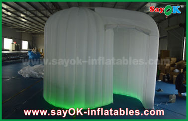 Photo Booth ตกแต่งฉากหลัง Led Igloo Inflatable Photo Booth Enclosure Cube พร้อมไฟส่องสว่าง