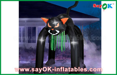 เหตุการณ์ Inflatable วันหยุดตกแต่งฮาโลวีนแมวกับ Oxford วัสดุ