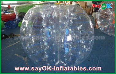เกมเป่าลมกลางแจ้ง 0.8 มม. PVC สำหรับผู้ใหญ่ที่ทำให้พองได้ Bubble Zorb Soccer Ball สำหรับเกมกีฬา