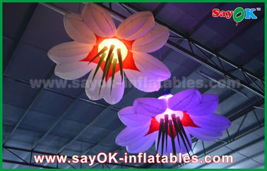 LED Hang ดอกไม้การตกแต่งแสงสว่างทำให้พองผ้าไนลอนสำหรับการโฆษณา / กิจกรรม