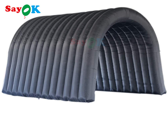 Black Inflatable Tunnel Tent มัลติฟังก์ชั่นสำหรับนิทรรศการกิจกรรม