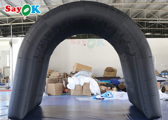 Black Inflatable Tunnel Tent มัลติฟังก์ชั่นสำหรับนิทรรศการกิจกรรม