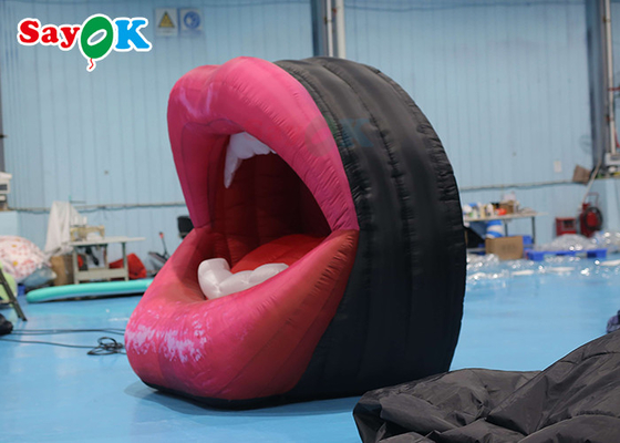 Tarpaulin Custom Inflatable Products สำหรับผับ Music Party Mouth Lip Model Decoration