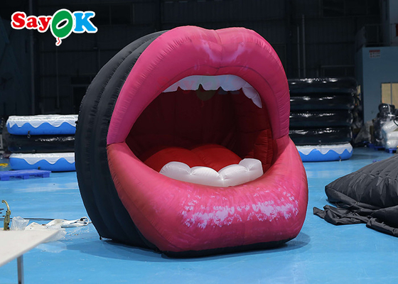 Tarpaulin Custom Inflatable Products สำหรับผับ Music Party Mouth Lip Model Decoration