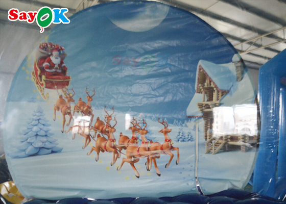 3m PVC Clear Dome พองฟองเต็นท์ธีมคริสต์มาส Snowman สำหรับโฆษณาเหตุการณ์