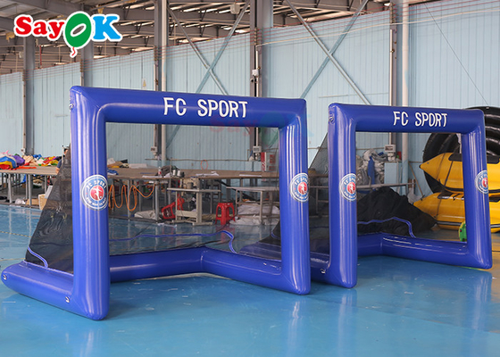SAYOK 2.6x2m มือถือที่สะดวกกลางแจ้ง Fast Inflatable Closed Air Soccer Gantry เกมเบสบอลทำให้พอง