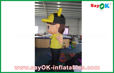 ตัวอักษรการ์ตูน Inflatable Oxford เด็กชายสีเหลืองสำหรับการโฆษณา