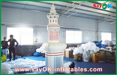 อิสลามทาวเวอร์แบบกำหนดเอง Inflatable ผลิตภัณฑ์ด้วยผ้า Oxford สีขาวความสูง 3 เมตร