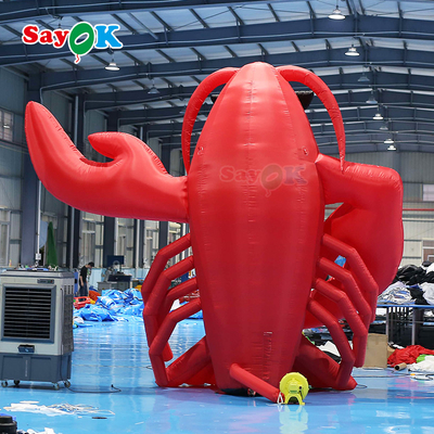 ตัวละครการ์ตูนยักษ์ลมลมลม Lobster รุ่น 4mH สีแดง โฆษณาลม