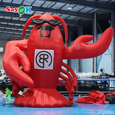 ตัวละครการ์ตูนยักษ์ลมลมลม Lobster รุ่น 4mH สีแดง โฆษณาลม
