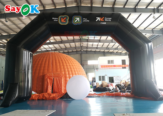 12M Inflatable Arch จักรยาน Inflatable Finish Line Arch โลโก้พิมพ์แบบกำหนดเอง