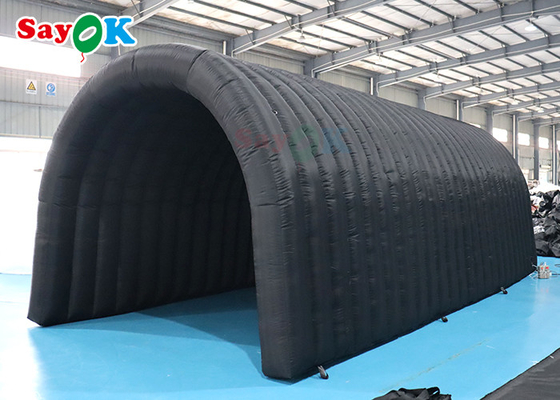 210D Oxford Black Inflatable Tunnel Tent มัลติฟังก์ชั่นสำหรับงานนิทรรศการกิจกรรม