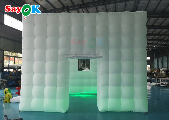 LED Oxford Inflatable Cube Tent Square Party Center Marquee สำหรับงานแสดงสินค้า