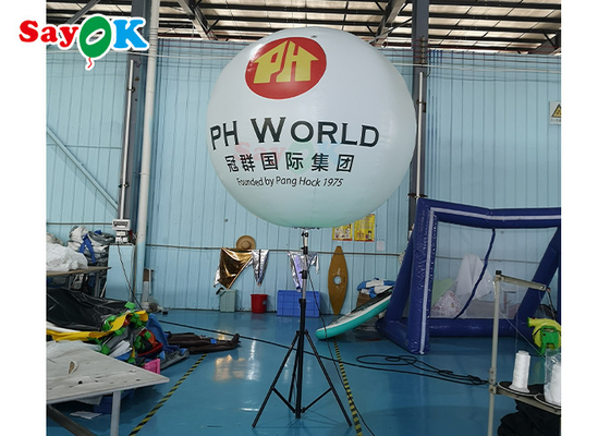 LED Bracket Floor Inflatable Balloon Interactive Decoration Light Event Luminous Ball Advertising