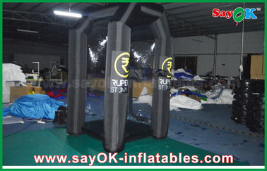 Black Oxford ผลิตภัณฑ์ที่กำหนดเอง Inflatable บูธเงินบูธสำหรับโปรโมชั่น, 1.5mLX2mWX 2.5mL
