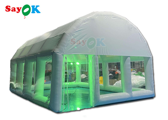 0.55 มม. Pvc Inflatable Air Tent ล้าง Airtight Dome สำหรับฝาครอบสระว่ายน้ำ