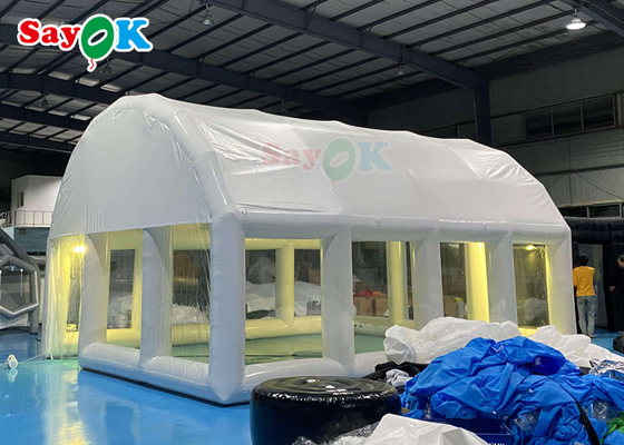 0.55 มม. Pvc Inflatable Air Tent ล้าง Airtight Dome สำหรับฝาครอบสระว่ายน้ำ