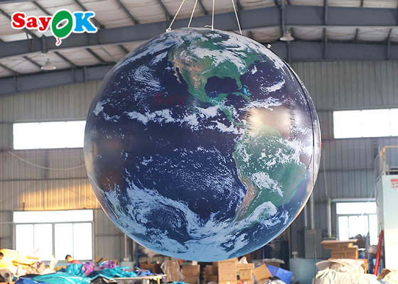 OEM PVC Inflatable Earth Globe สำหรับโฆษณา Blow Up Planet Ball