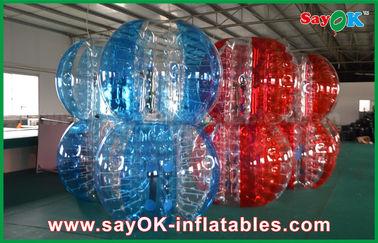 เกมสวนทำให้พองสีแดงและสีน้ำเงิน PVC / TPU Bumper Ball Bubble Football สำหรับผู้ใหญ่ / เด็กเล่น