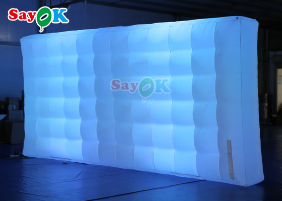 ผ้า Oxord Inflatable Photo Booth ฉากหลัง Led Wall Lighting สีสัน Inflatable Led Photo Booth Wall
