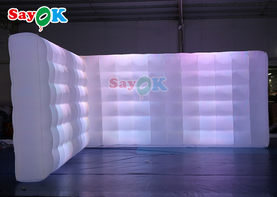 ผ้า Oxord Inflatable Photo Booth ฉากหลัง Led Wall Lighting สีสัน Inflatable Led Photo Booth Wall